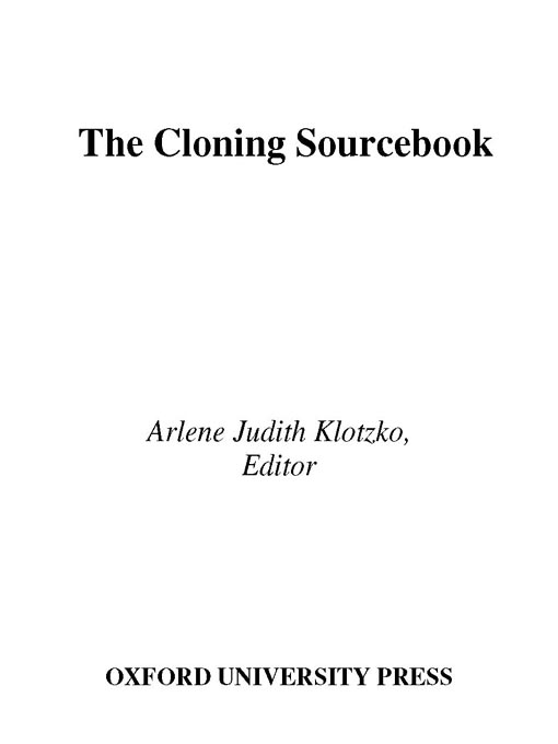 Title details for The Cloning Sourcebook by Arlene Judith Klotzko - Available
